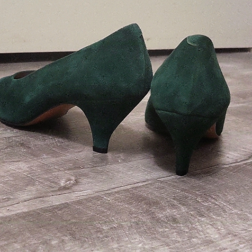 Green Suede Mini Heels - Rangoni - Picture 3 of 5